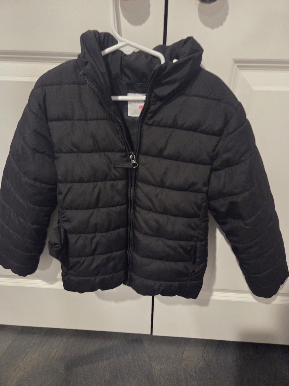 Place Black Quilted Puffer Jacket for Kids